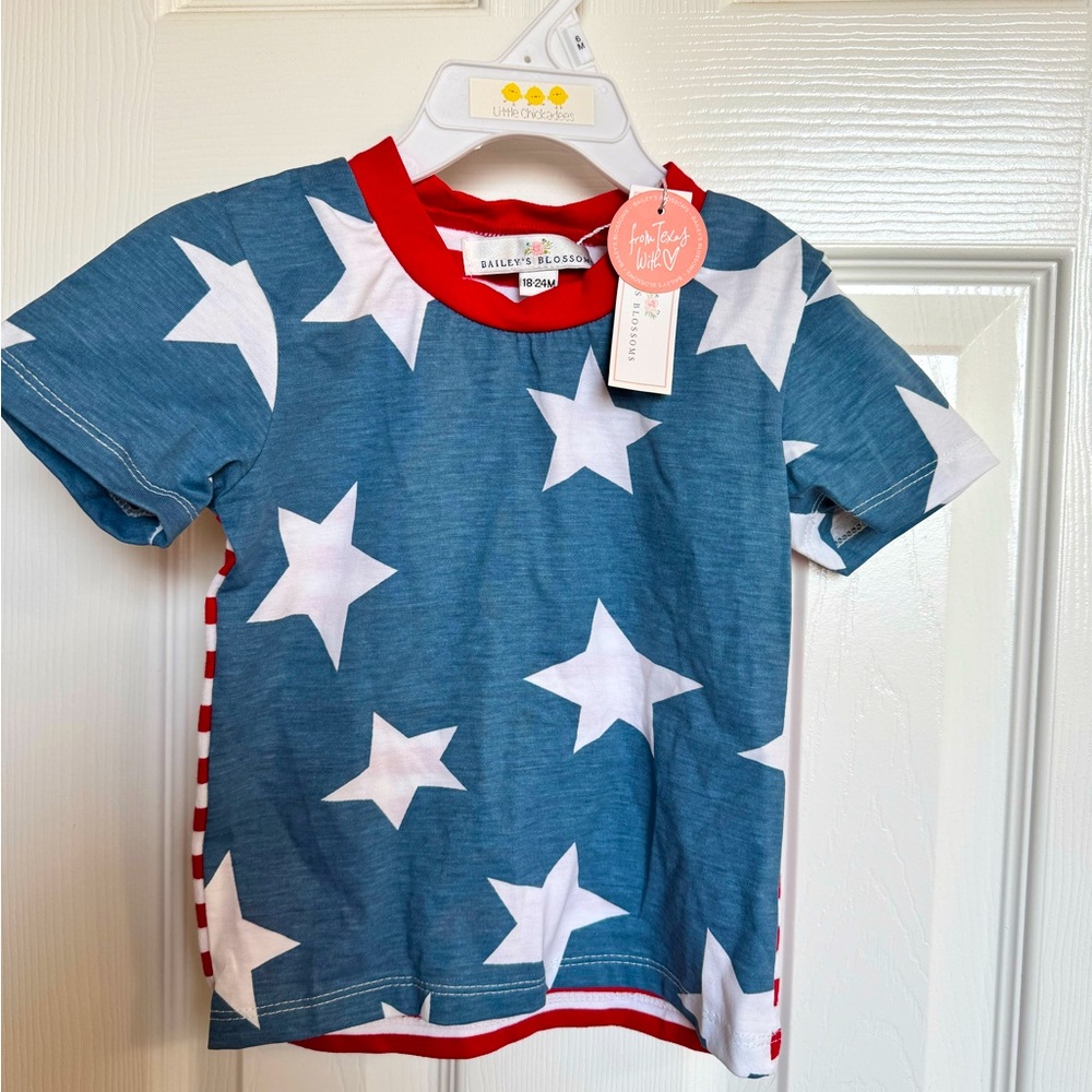 Bailey’s Blossoms patriotic shirt